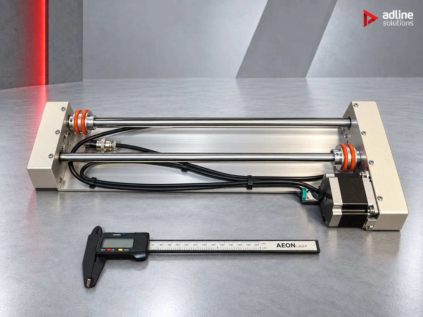 AEON R7C13 roller rotary device with two O-ring rollers and stepper motor