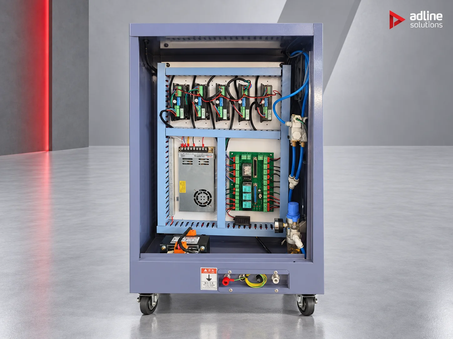 NL-130 – quadro elettrico e gruppo di trattamento dell’aria compressa