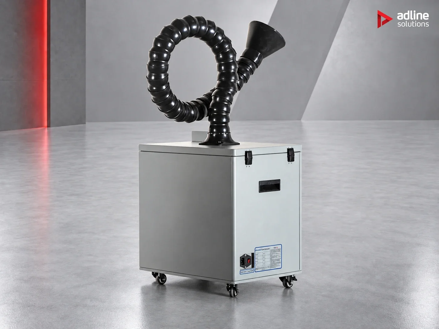 PURE-AIR PA-D250 fume and dust extractor, rear studio view