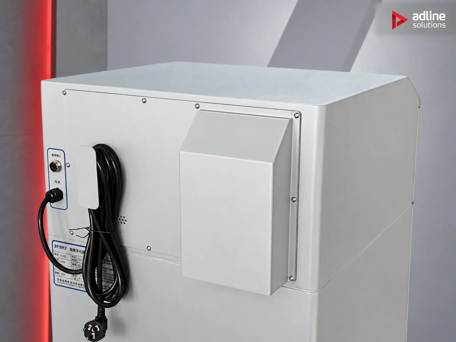 PURE-AIR PA-D800 rear connection detail