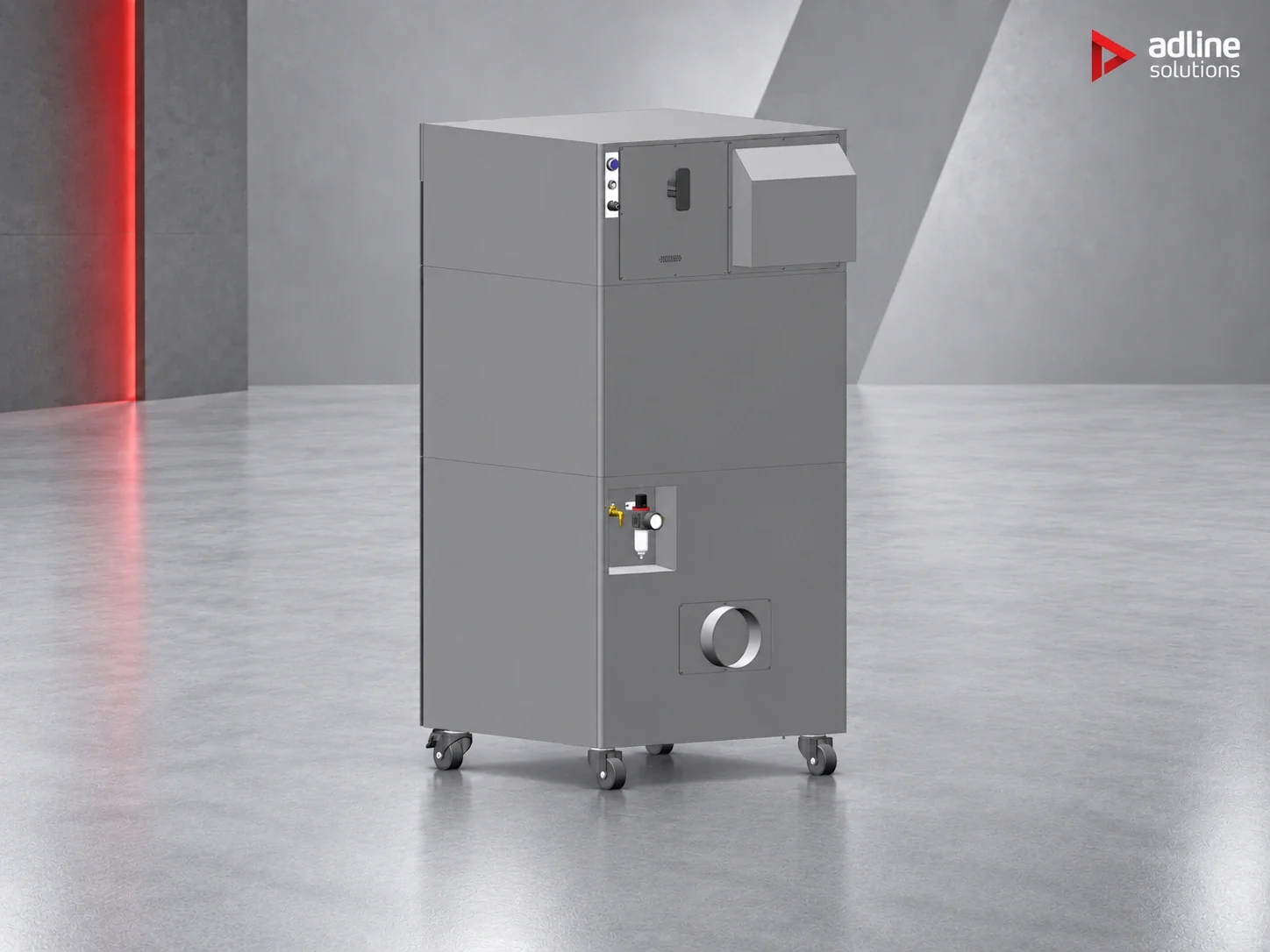 PURE-AIR PA-DFS1600 fume extractor — rear view with power cable and extraction outlet