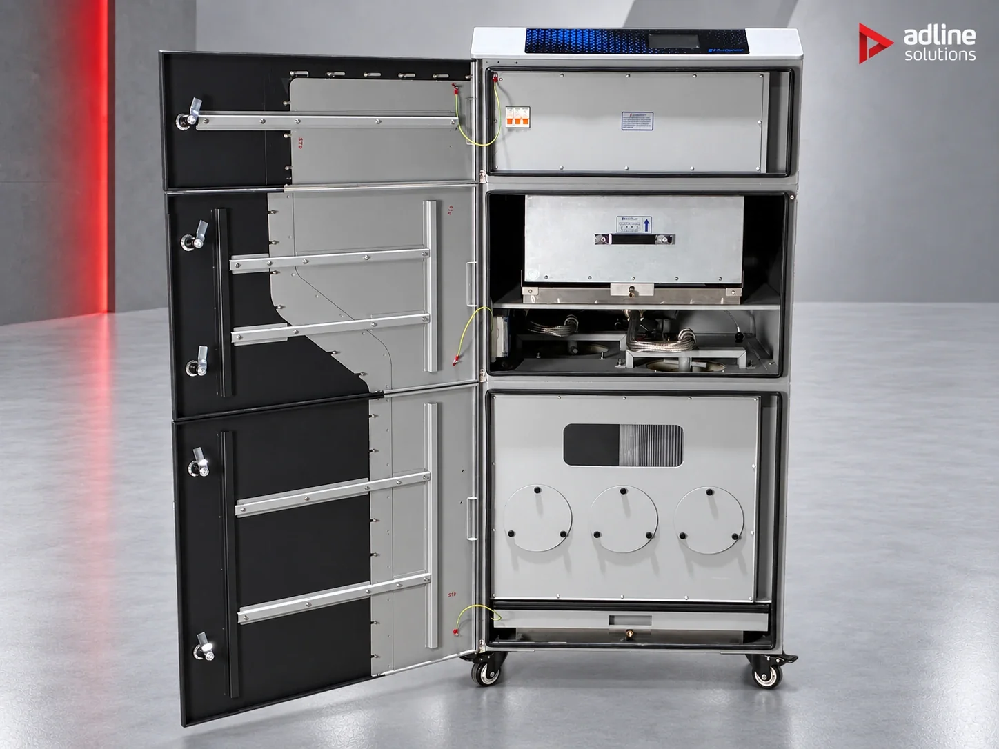 PURE-AIR PA-DFS2400i — open cabinet and filter stages
