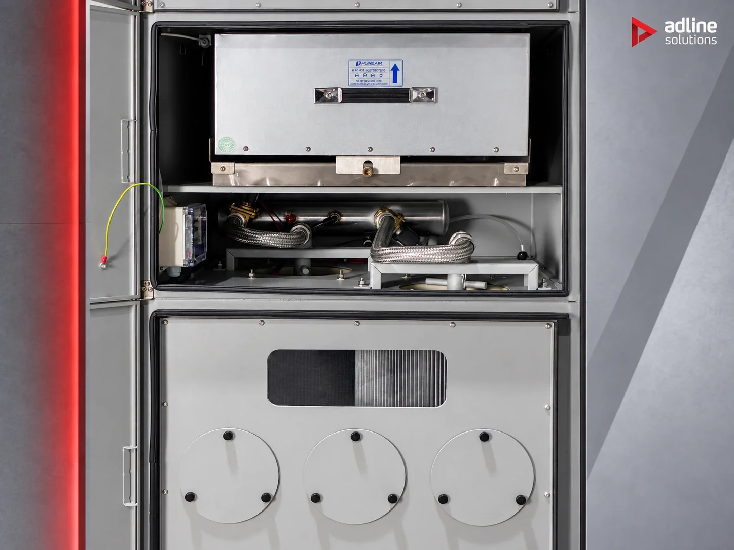 PURE-AIR PA-DFS2400i — internal filtration and blower detail