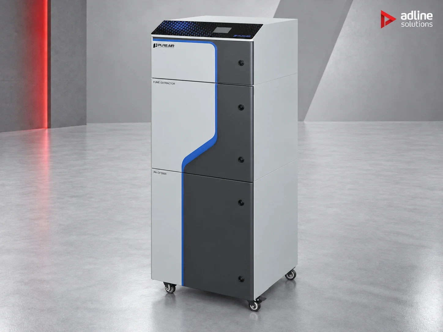PURE-AIR PA-DFS800 fume and dust extractor, front three-quarter view