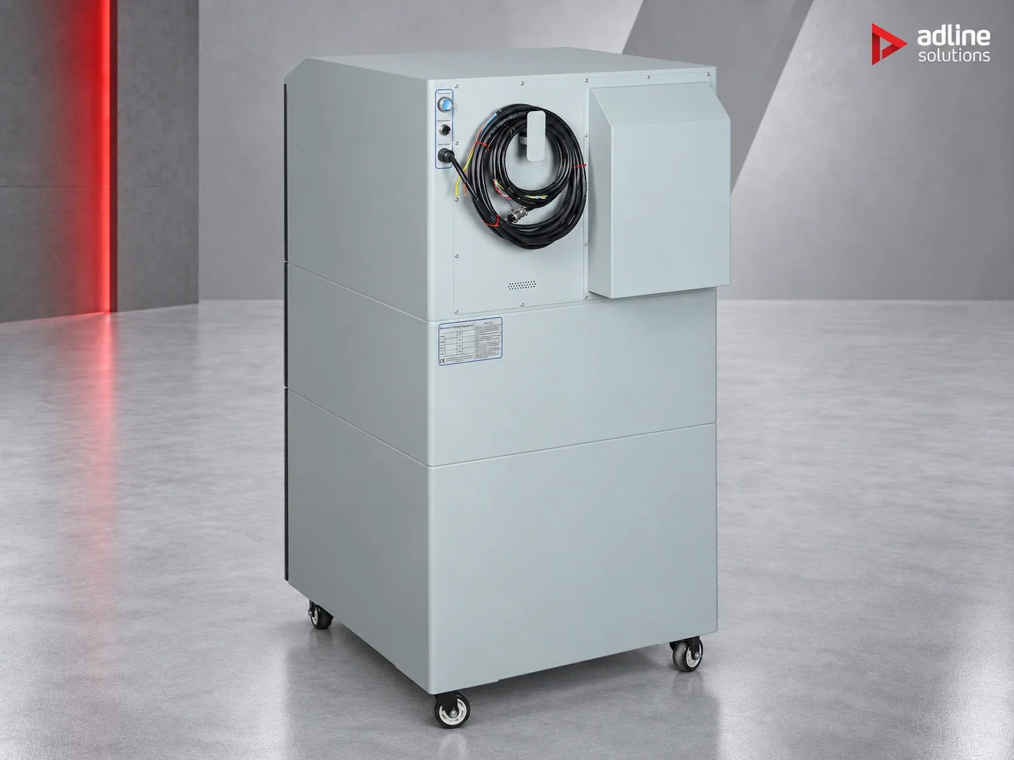 PURE-AIR PA-DS1600 Fume & Dust Extractor — rear panel with cable, supplied by Adline Solutions