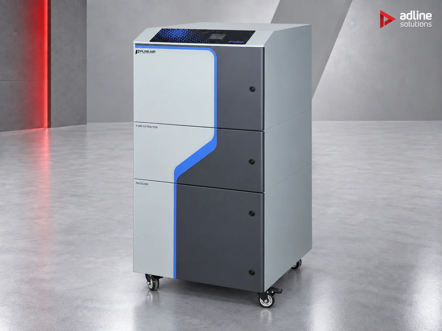 PURE-AIR PA-DS2400 fume and dust extractor, front three-quarter view