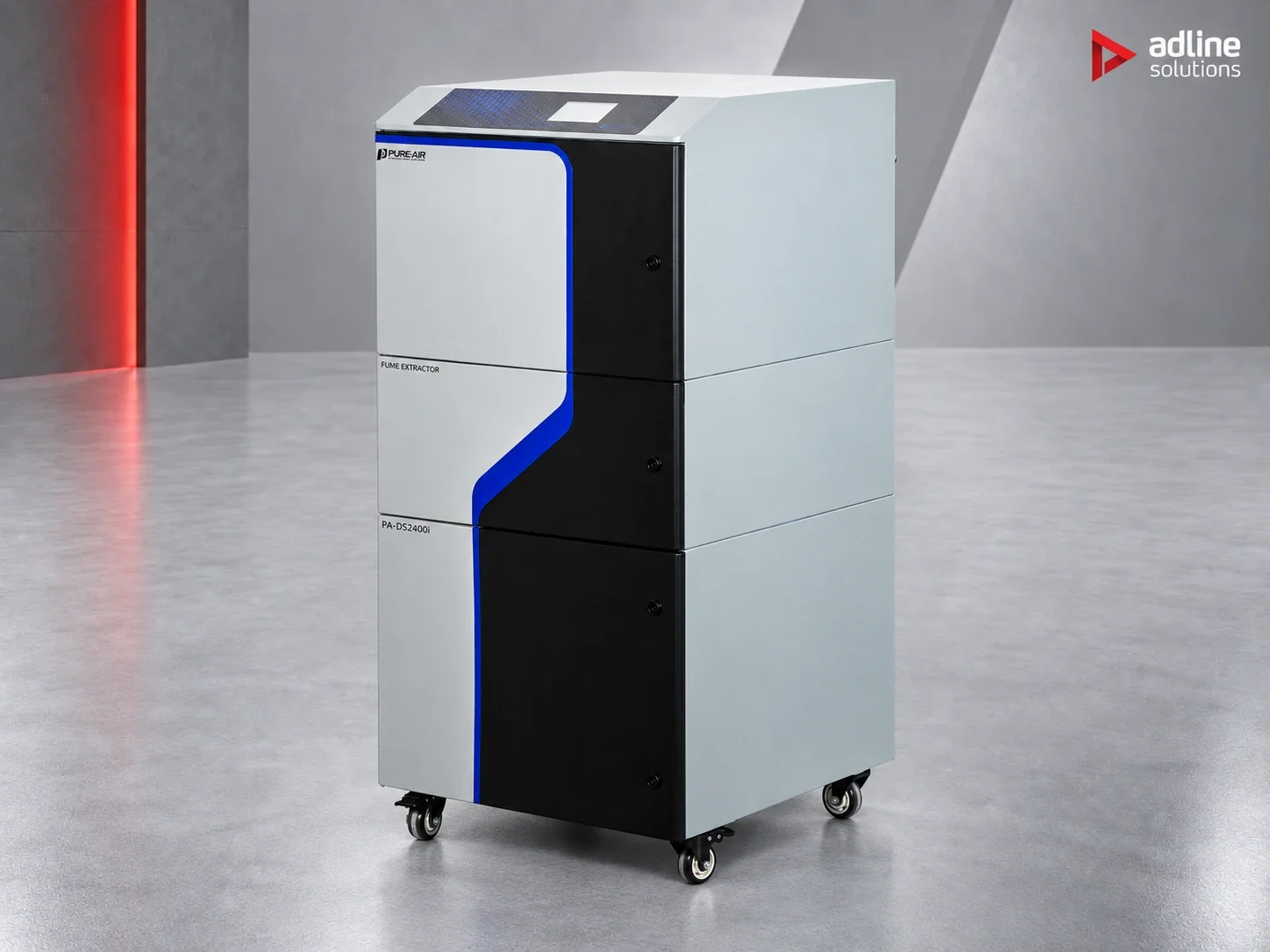 PURE-AIR PA-DS2400i fume and dust extractor — alternate front three-quarter view