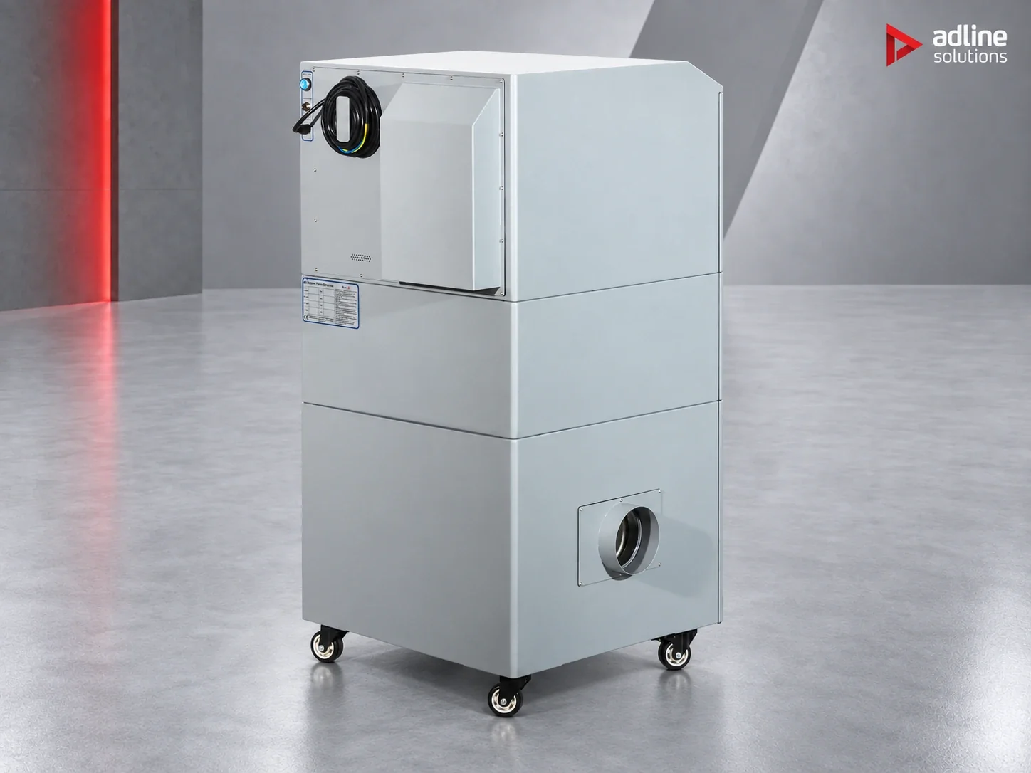 PURE-AIR PA-DS2400i fume and dust extractor — rear view with extraction outlet