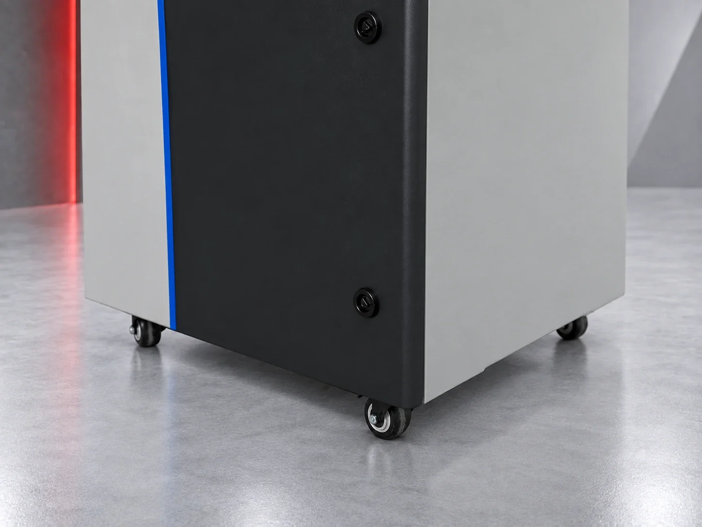 PURE-AIR PA-DS400i lower cabinet and caster detail