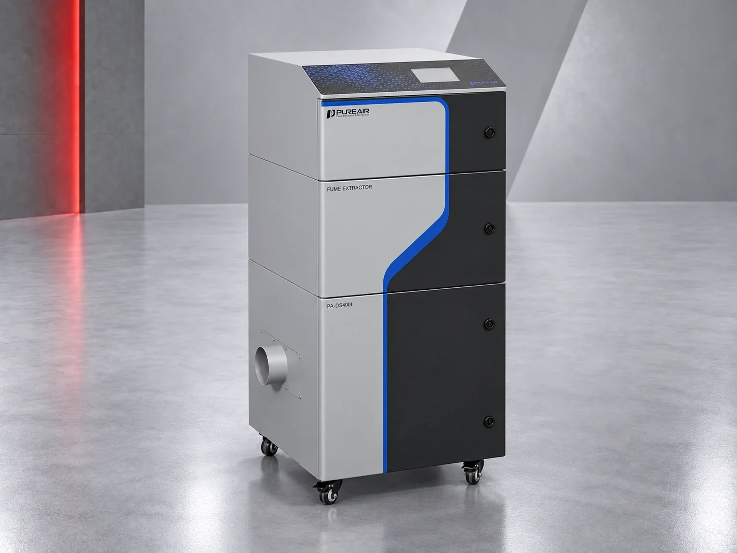 PURE-AIR PA-DS400i fume extractor, front three-quarter view