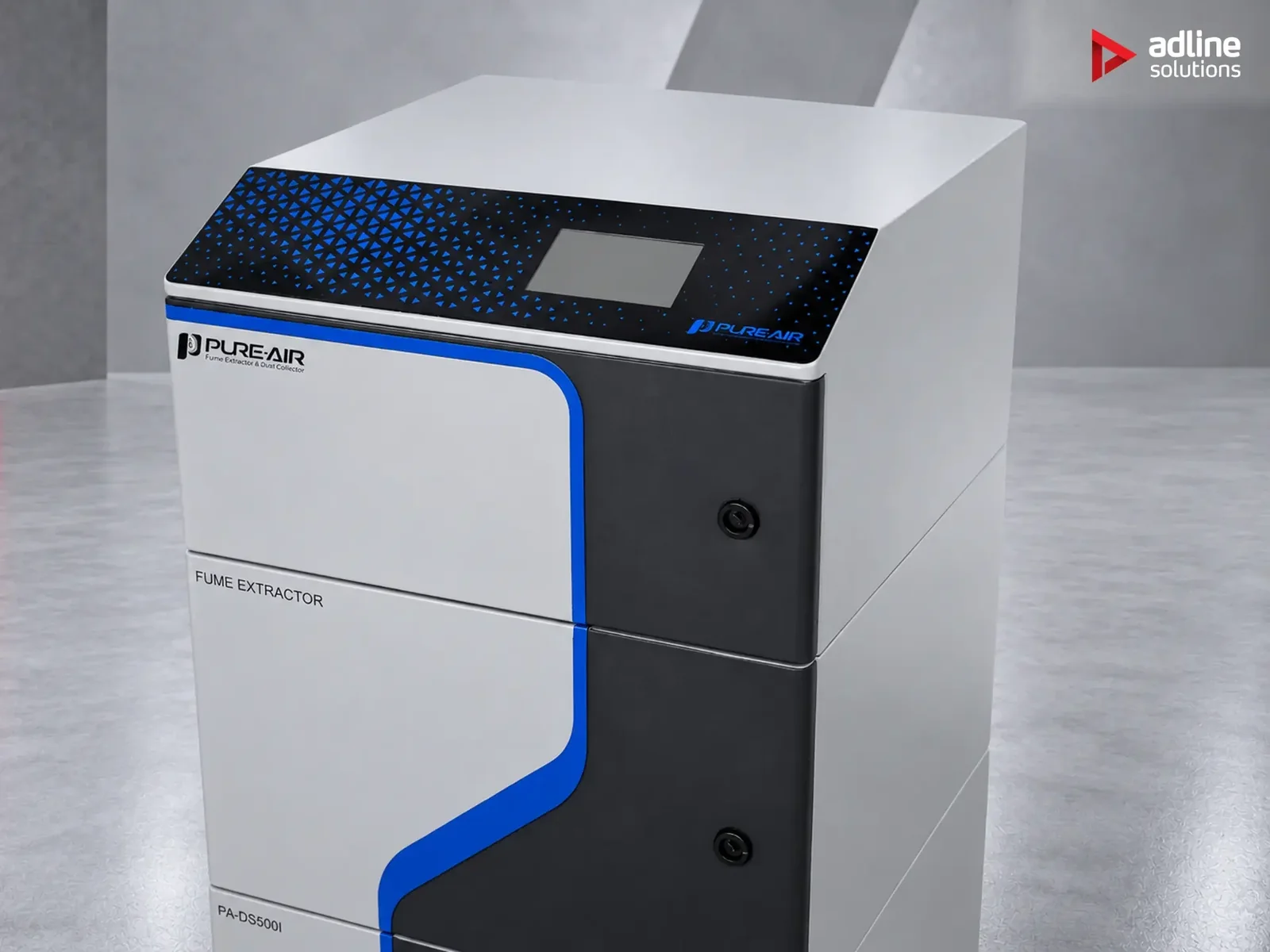 PURE-AIR PA-DS500i intelligent control panel and upper cabinet detail