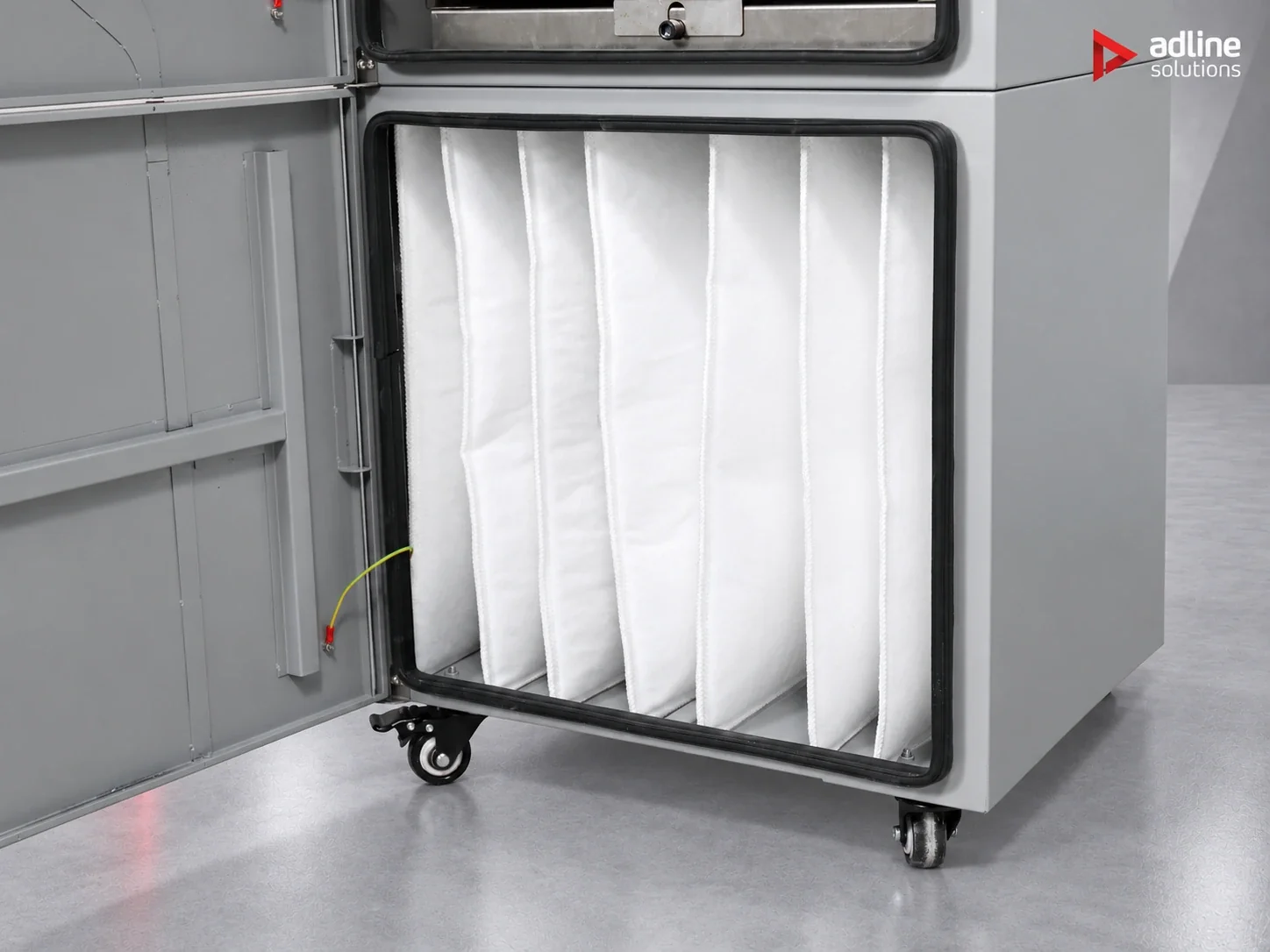 PURE-AIR PA-DS800i — lower bag-filter compartment detail