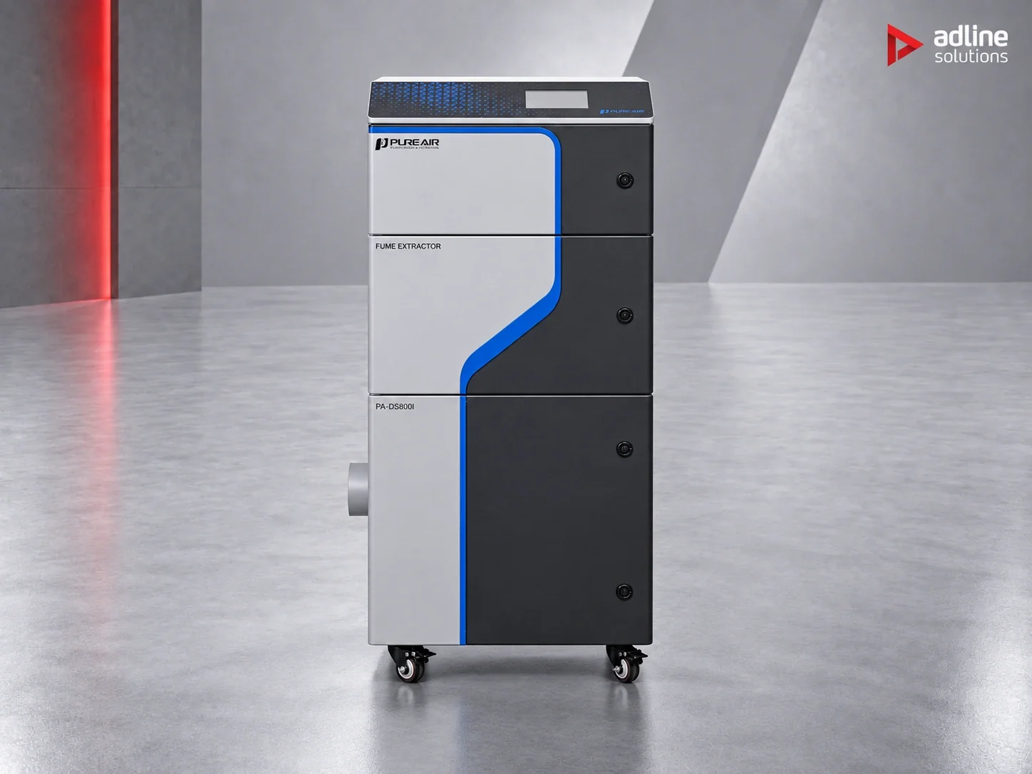 PURE-AIR PA-DS800i Fume & Dust Extractor — front view