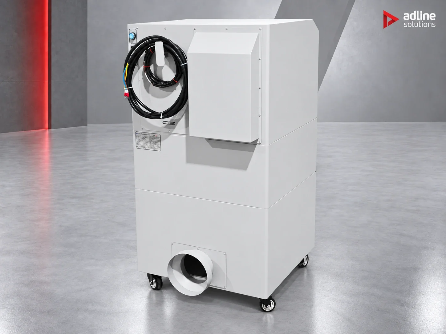 PURE-AIR PA-FGS1600i fume and dust extractor — rear three-quarter view