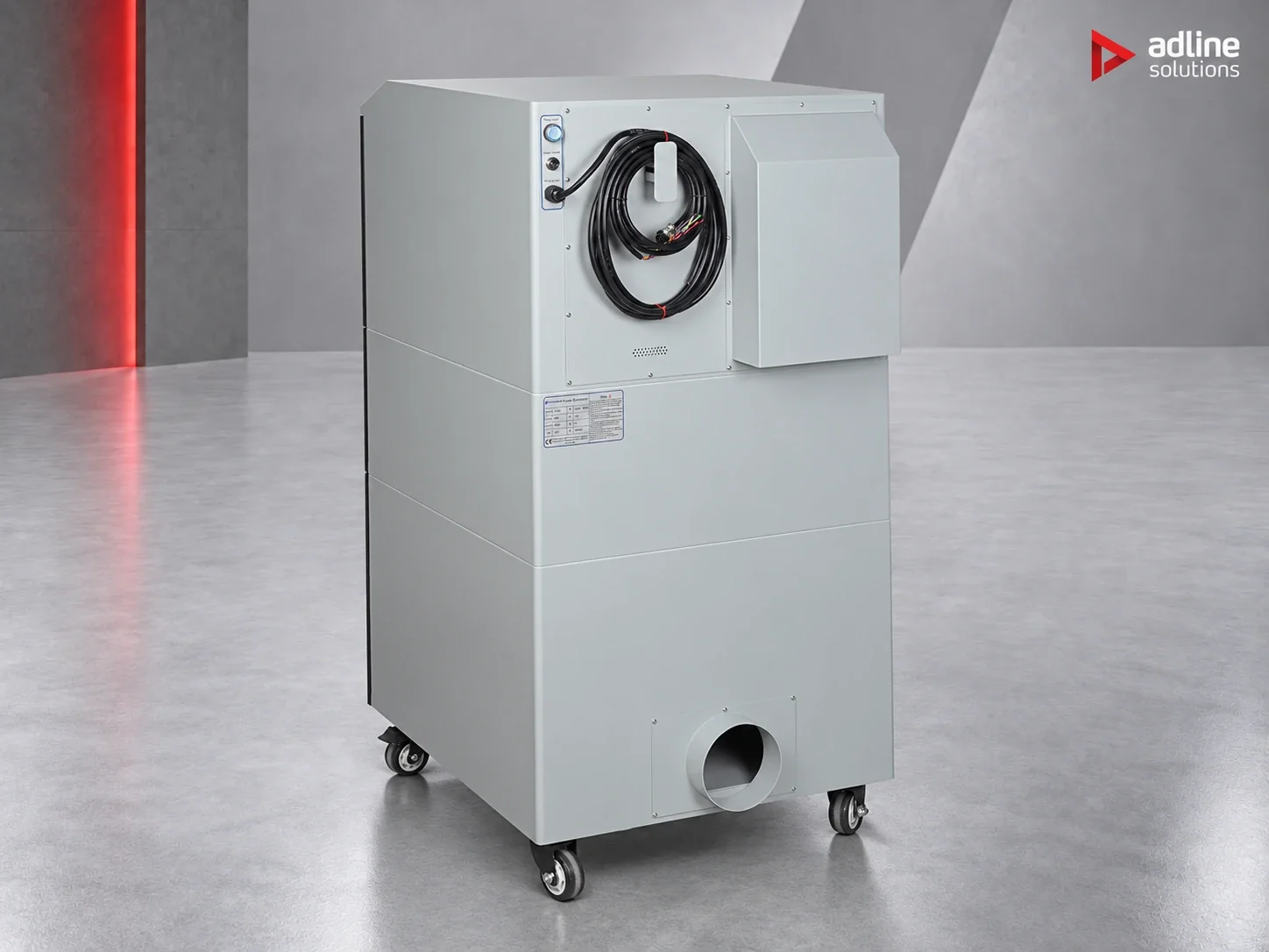 PURE-AIR PA-FS1600 fume and dust extractor — rear three-quarter view