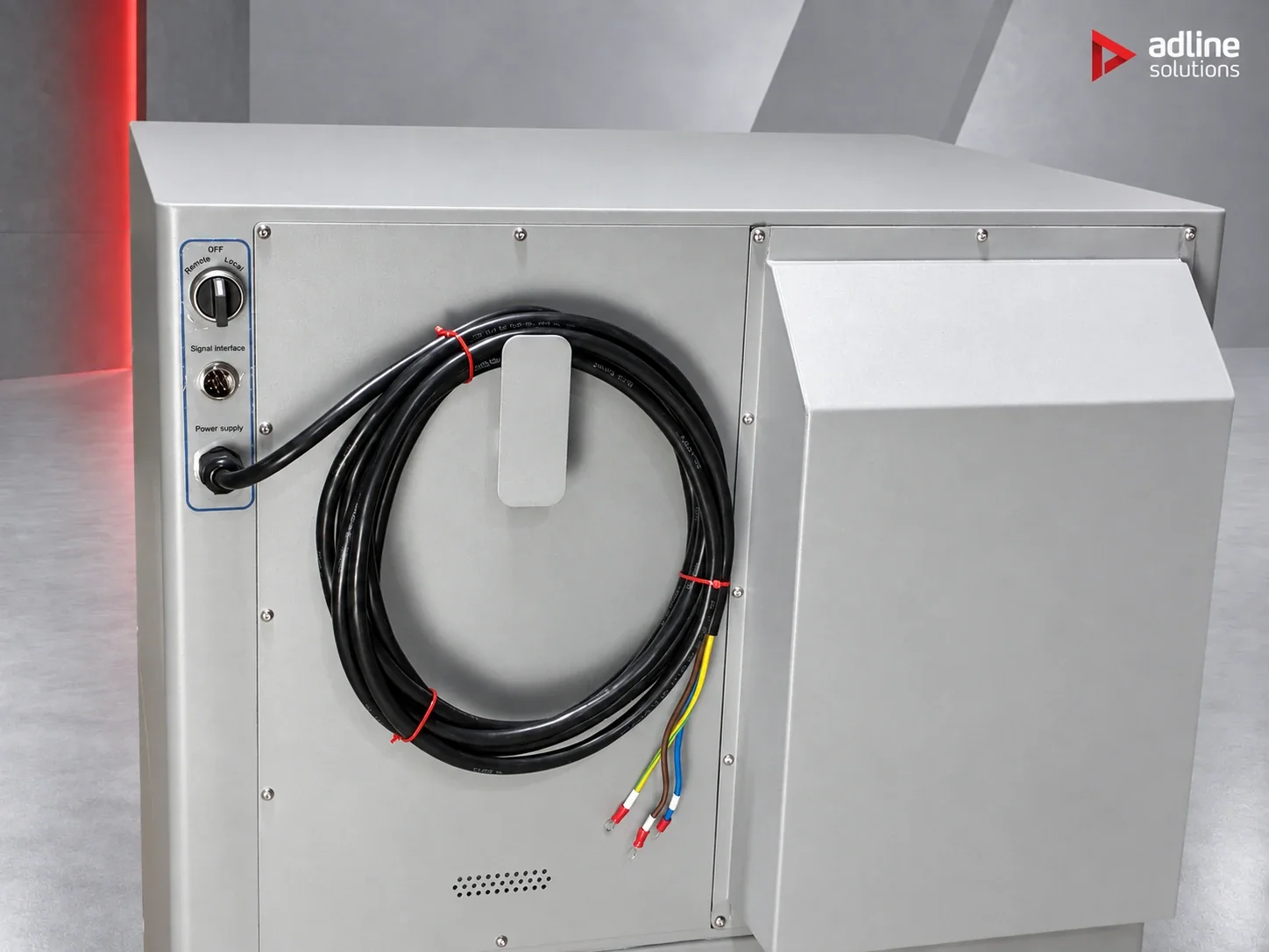 PURE-AIR PA-FS2400 fume and dust extractor — rear controls and cable detail