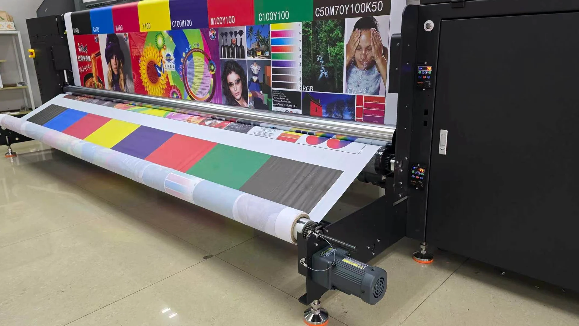 Galaxy BN Series printing a colour test chart in production