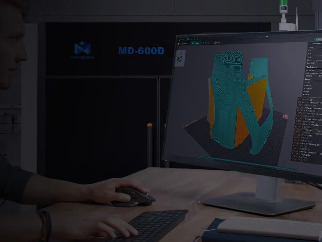 Large-format model prepared in the MINGDA slicer interface