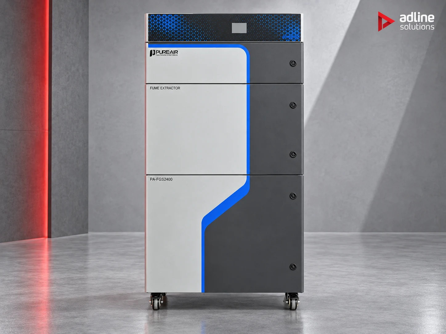 PURE-AIR PA-FGS2400 fume and dust extractor for wood and MDF — front view
