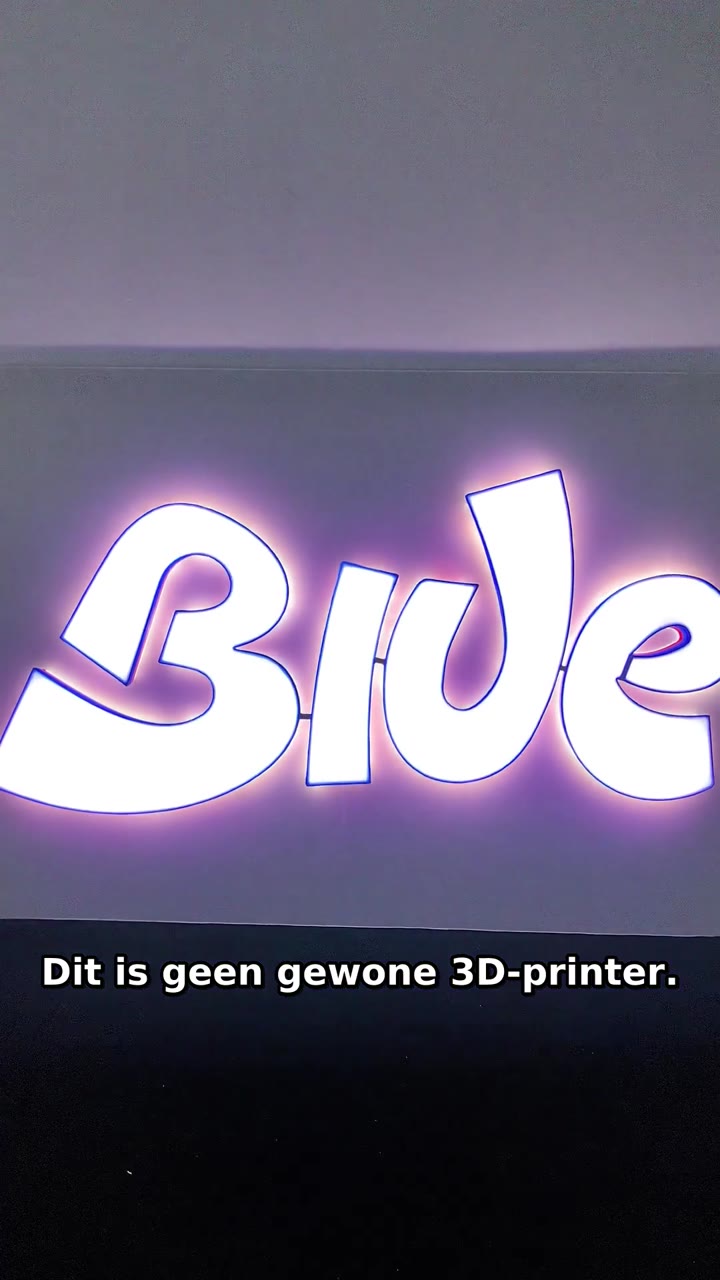 Videovoorbeeld: MINGDA AD-F4 – verlichte doosletters met zijwanden geprint in 4 kleuren